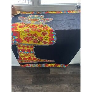 Tapestry Forest Black Frog Psychedelic Print 90" x 55" 100% Cotton